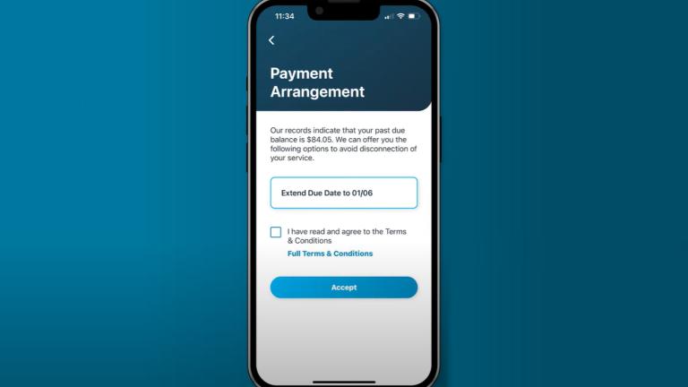 Make a payment arrangement on the mobile app